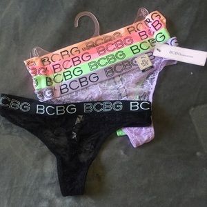 BCBG 5 Pack Lace Thongs